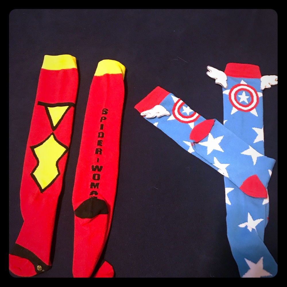 2 brand new never worn “Super Hero” socks